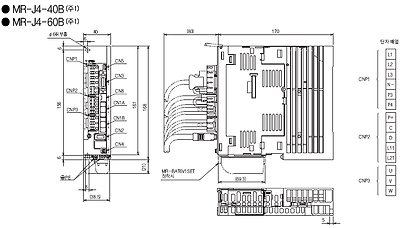 MR-J4-40B SERVO 앰프외형도