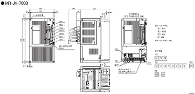 MR-J4-700B SERVO 앰프외형도