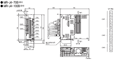 MR-J4-100B SERVO 앰프외형도