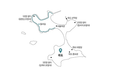 홍성 죽도 지도. 일러스트 / 김지애 디자이너