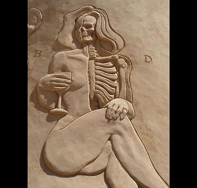 Anatomy in sand a sand sculpture