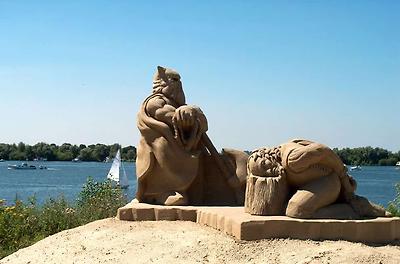 Executioner Sand Sculputures during the Summerfestival in the Dutch village