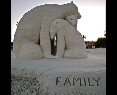 Karl Herpel's Family of Sand Polar Bears