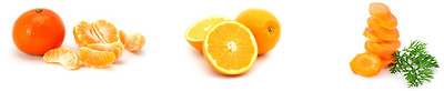 귤, 오렌지, 당근