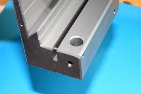 Rear View of Cross Slide Apron - Note the Slot.  How Convenient!