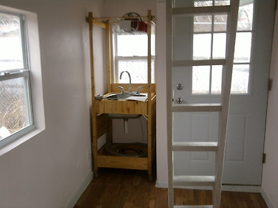 austin tiny house kitchen nook   Two Tiny House Construction Mistakes You Can Avoid