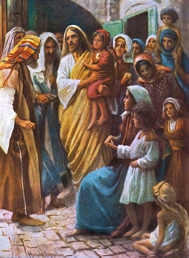 Suffer The Children To Come To Me by Harold Copping