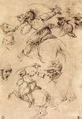 Study of battles on horseback1503-04Pen and ink on paperGalleria degli Uffizi, Florence