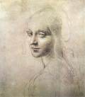 Head of a girlc. 1483Silverpoint and white highlights on prepared paper, 181 x 159 mmBiblioteca Reale, Turin