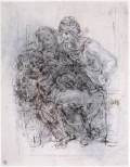 Study of St Anne, Mary and the Christ Child1503-10Charcoal, pen and ink on paper, 100 x 85 mmMus&eacute;e du Louvre, Paris