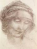 Head of a womanc. 1508Chalk on paperRoyal Library, Windsor