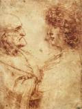 Heads of an old man and a youth1495-1500Red chalk on paper, 208 x 150 mmGalleria degli Uffizi, Florence