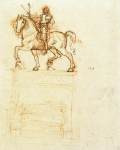 Study for the Trivulzio monument1508-12Pen, ink and red chalk on paper, 217 x 169 mmRoyal Library, Windsor