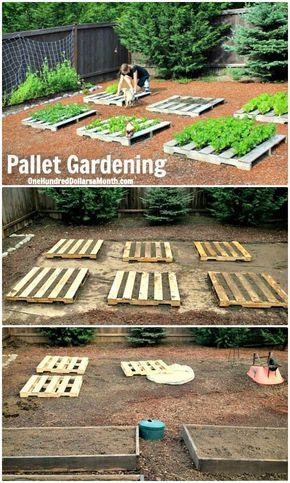 How to Build a Pallet Vegetable Garden - 30 DIY Pallet Garden Projects to Update Your Gardens - DIY & Crafts