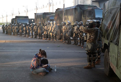 29일 미네소타주 미니애폴리스에 배치된 주방위군 /AFP 연합뉴스