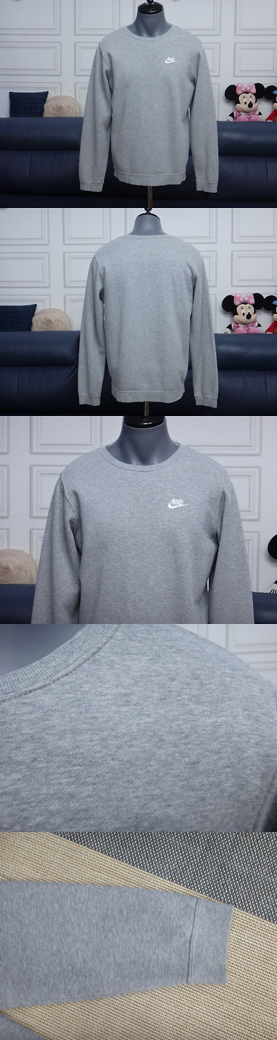 Nike 남성의류 티셔츠 95사이즈●나이키 남성 그레이 기모안감 크루넥 티셔츠● 2