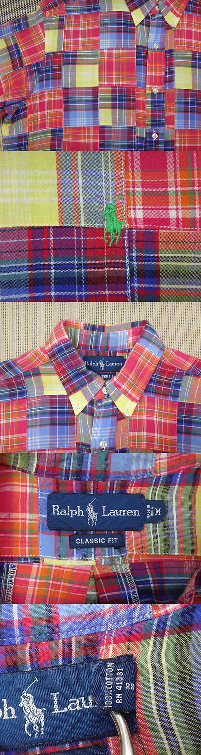 Ralph Lauren 남성의류 셔츠 (XL) 폴로랄프로렌 남성 패치워크 긴팔 면 셔츠 3
