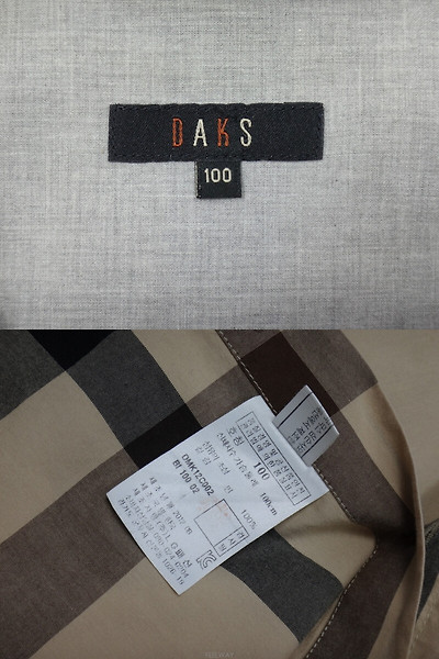 DAKS 남성의류 셔츠 (L/100) 닥스 골프 빅체크 긴팔 면 셔츠 4