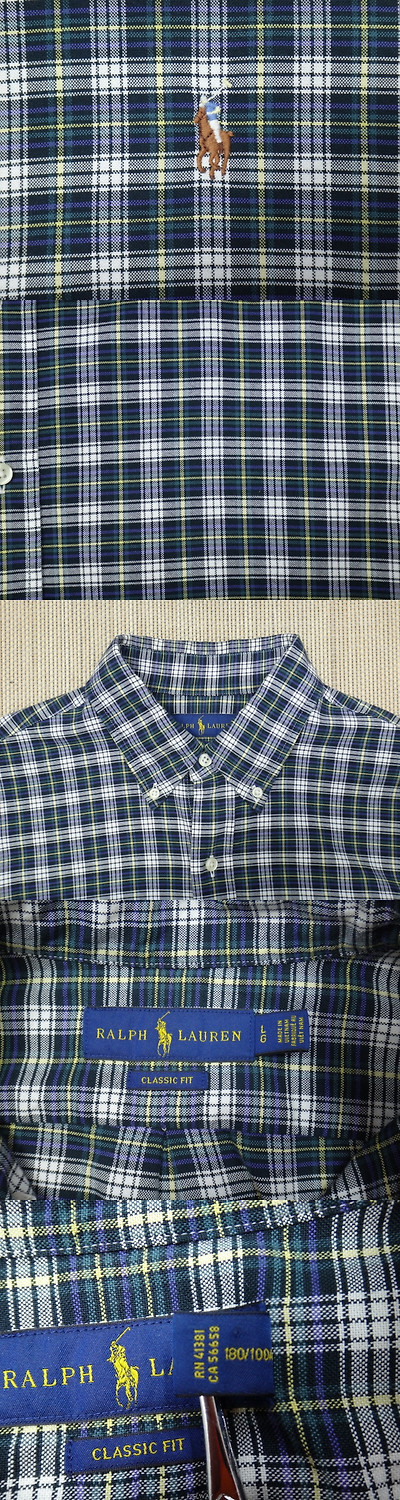Ralph Lauren 남성의류 셔츠 (XL) 폴로랄프로렌 옥스포드 체크 긴팔 면셔츠 3