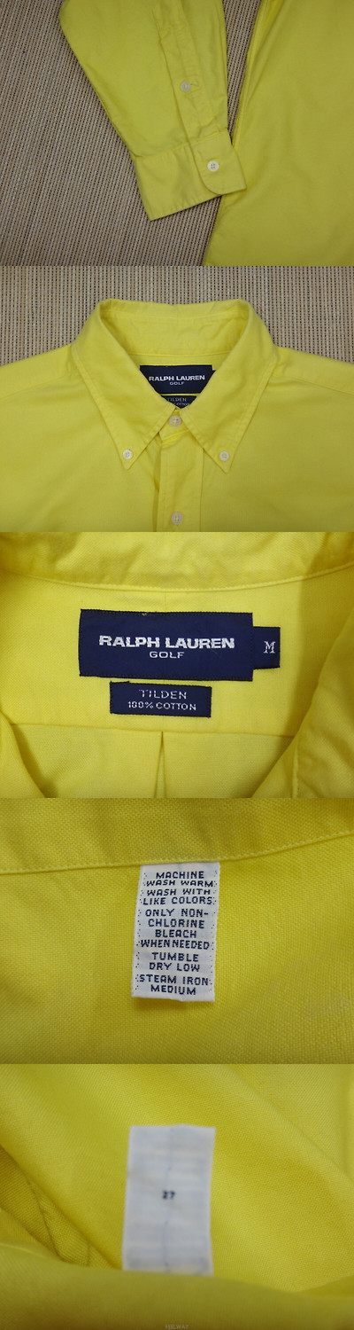 Ralph Lauren 남성의류 셔츠 (XL-2XL) 폴로골프 남성 옐로우 솔리드 긴팔 면셔츠 3