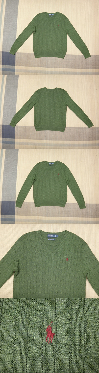 Ralph Lauren 남성의류 니트/스웨터 (XL) 폴로랄프로렌 실크100% 브이넥 꽈배기 니트 2