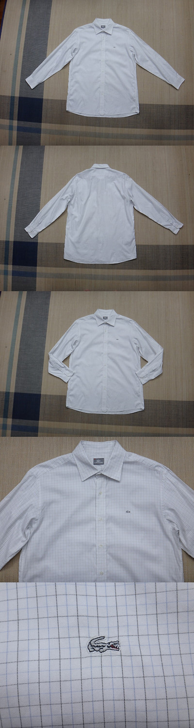 LACOSTE 남성의류 셔츠 (XL) 라코스테 캐주얼 체크 긴팔 면 셔츠 2
