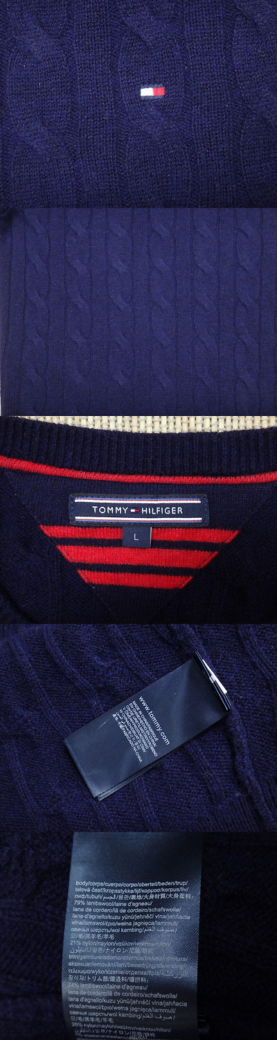 TOMMY HILFIGER 남성의류 니트/스웨터 (XL) 타미힐피거 램스울 라운드 꽈배기 니트 3