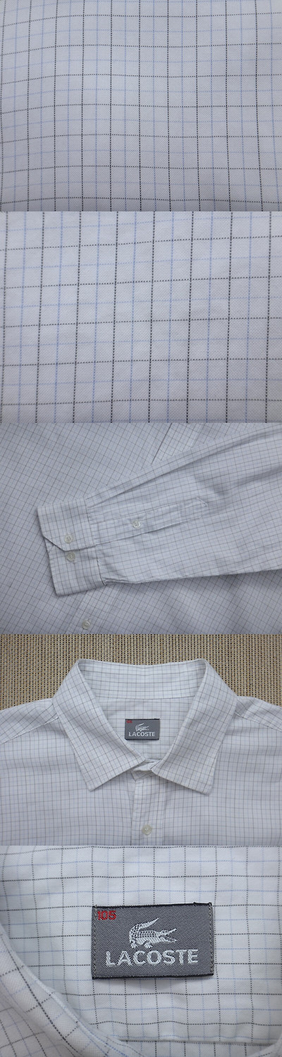 LACOSTE 남성의류 셔츠 (XL) 라코스테 캐주얼 체크 긴팔 면 셔츠 3