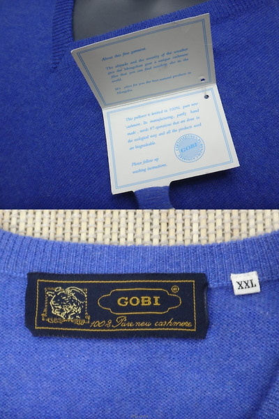 | Other Brand | 남성의류 니트/스웨터 (105~110호) GOBI (고비) 캐시미어100% 남성 베스트 새제품 3
