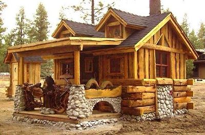 Cute little log house. Whoa: 