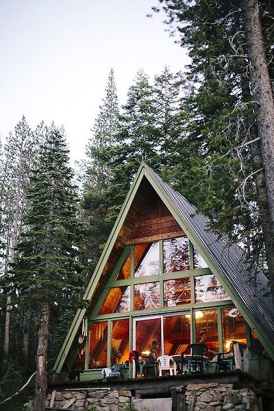 A-Frame House in the Woods: 