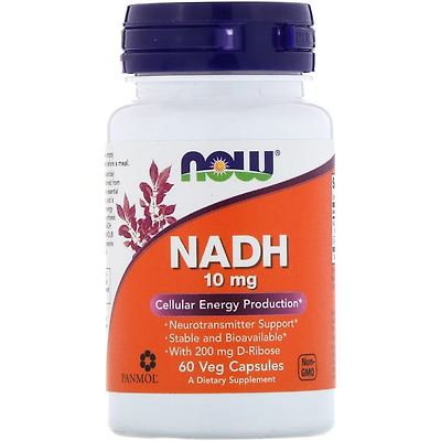 Now Foods, NADH, 10 mg, 채소 캡슐 60정