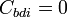 \textstyle C_{bdi} = 0