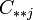 \textstyle C_{\ast \ast j}