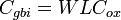 \textstyle C_{gbi} = W  L  C_{ox}