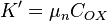 K' = \mu_n C_{OX}