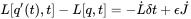 L[q'(t),t]-L[q,t]=-{\dot  L}\delta t+\epsilon {\dot  J}