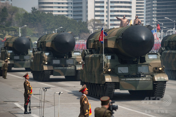 【写真特集】北朝鮮、金日成主席生誕105年の軍事パレード