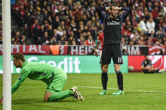 Gareth Bale in last week's first leg against Bayern