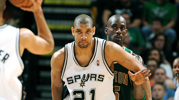 Tim Duncan and Kevin Garnett