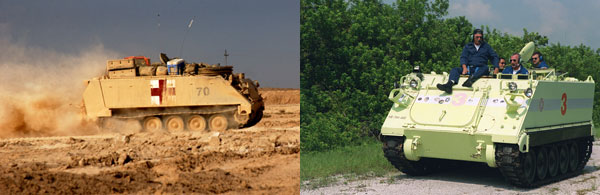 2004년 이라크 전쟁에서 진격하는 M113 보병수송장갑차