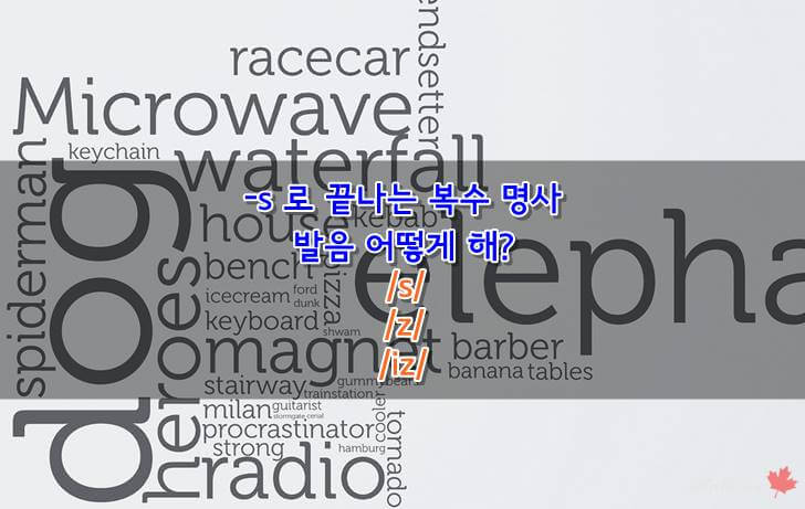 복수 명사 S 발음 구분법입니다