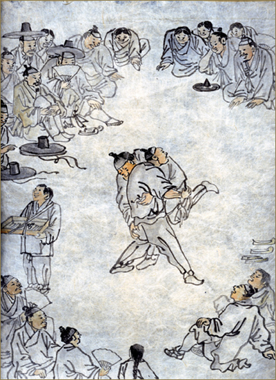 혜원 신윤복 씨름도 그림