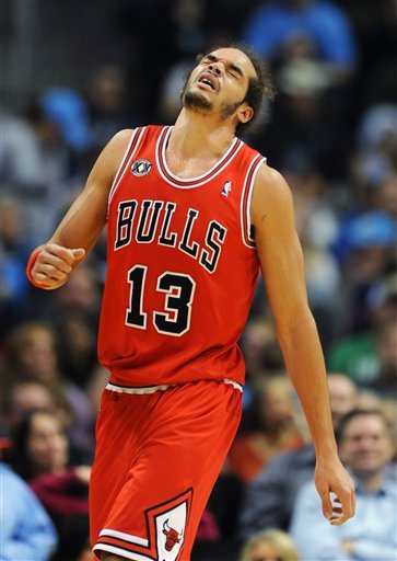 Chicago Bulls Center Joakim Noah Reacts