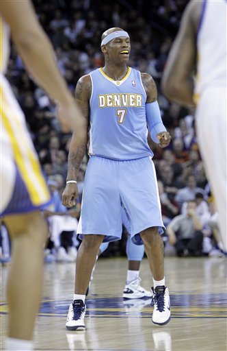 Denver Nuggets Power Forward Al Harrington (7) Smiles