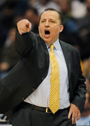 Chicago Bulls Head Coach Tom Thibodeau Yells