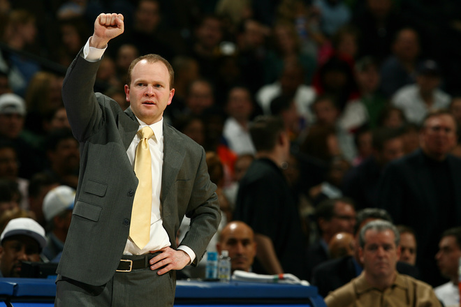 DENVER, CO - JANUARY 25: Head coach Lawrence Frank of the New Jersey Nets reacts to a call against the Denver Nuggets on January 25, 2008 at the Pepsi Center in Denver, Colorado. NOTE TO USER: User expressly acknowledges and agrees that, by downloading and/or using this Photograph, user is consenting to the terms and conditions of the Getty Images License Agreement. Mandatory Copyright Notice: Copyright 2008 NBAE. (Photo by Garrett W. Ellwood/NBAE/Getty Images)