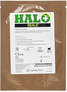 Progressive Medical Halo Chest Seal High Performance Occlusive Dressing for Trauma Wounds, 2 Count