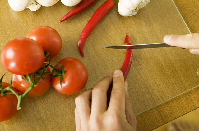 토마토, 마늘, 고추 사진