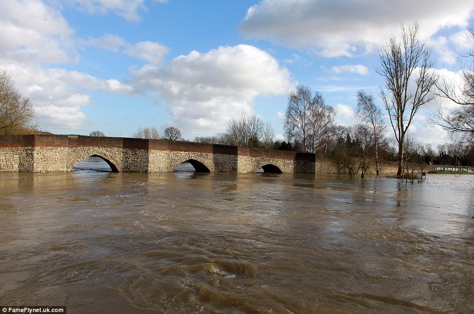 Troubled: The village of Yalding in Kent, which has been flooded for the second time in 2014